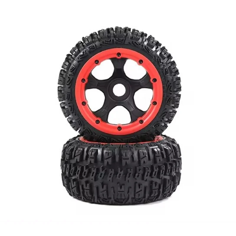 

Baja Buggy Rear Knobby Bowtie Tires on Rims for HPI Baja 5B Rovan King motor Sport Buggies