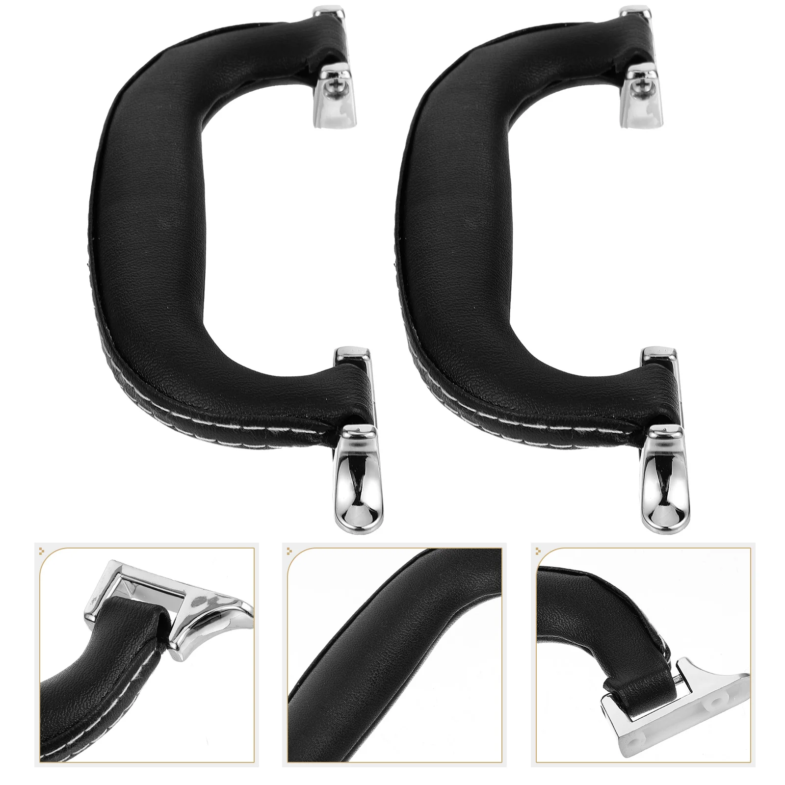

2pcs Luggage Handle Grip Replacement For Suitcase Toolbox Travel Case Foldable Durable Easy Install