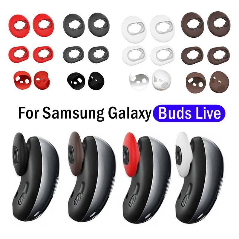 For Galaxy Buds Live Ear Tips Silicone Ear Wing Replacement Earplug for Samsung Galaxy Buds Live Accessories Anti-slip Sleeve