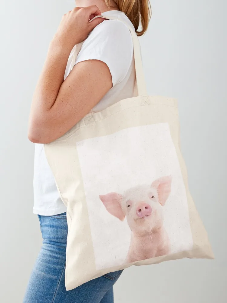 

Piglet Tote Bag shopping bags foldable cute pouch bag Lady bag female