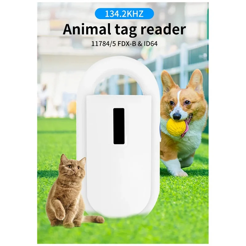 

A42Z-Handheld Digital ID Pet Chip Scanner For Pet Dog And Cat Management 134.2Khz Animal Chip RFID Reader PT160