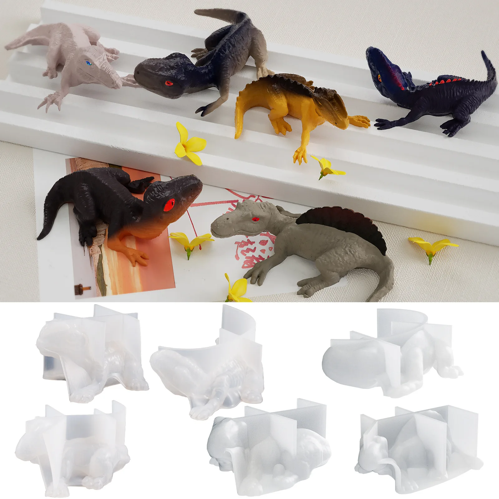 Dinosaur Mold 3D Dragon Mold Resin Mold Home Decorate Candle Making Mold 3D Animal Clay mold Holloween Deco