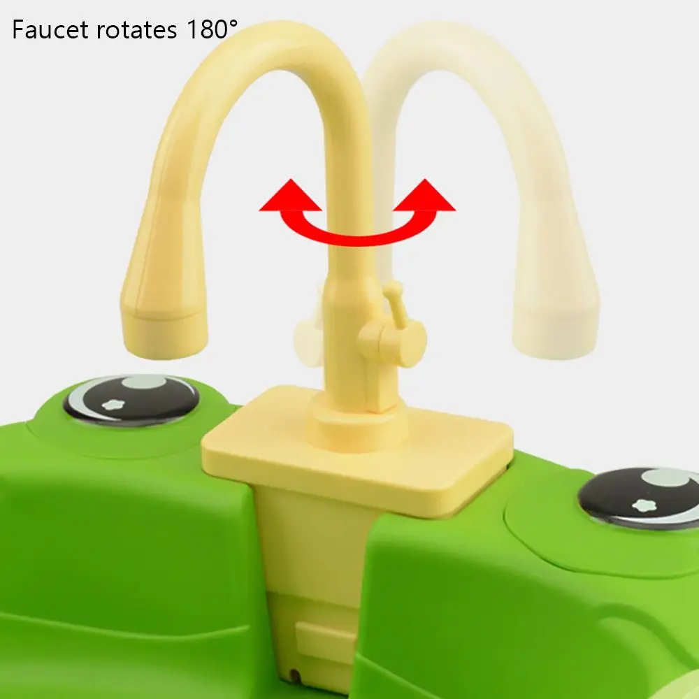 

Platic Simulation Kitchen Sink Set Circulating Water Educational Kitchen Role Play Toy Interactive Electric Dishwasher Gift