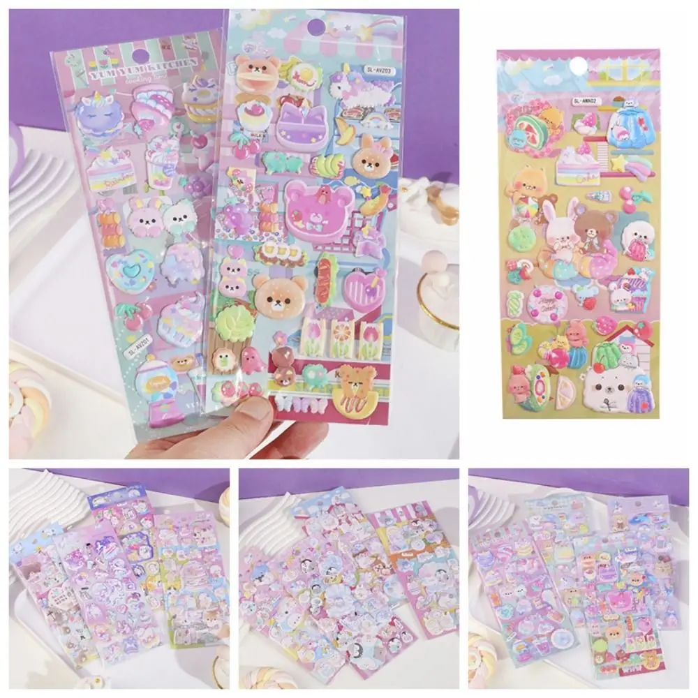 Kids Sticker Toys 3D Bubble Foam Stickers Scrapbooking Self Adhesive Cartoon Bubbly Sticker Hand Account Diary Album