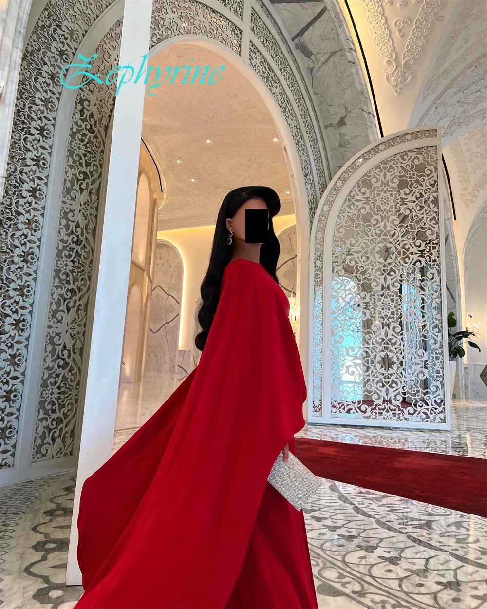 Customized Exquisite Crew Neck Shawl Evening Dress High Quality Jersey Long Sleeves Prom Dresses Delicate Mermaid Party Gowns