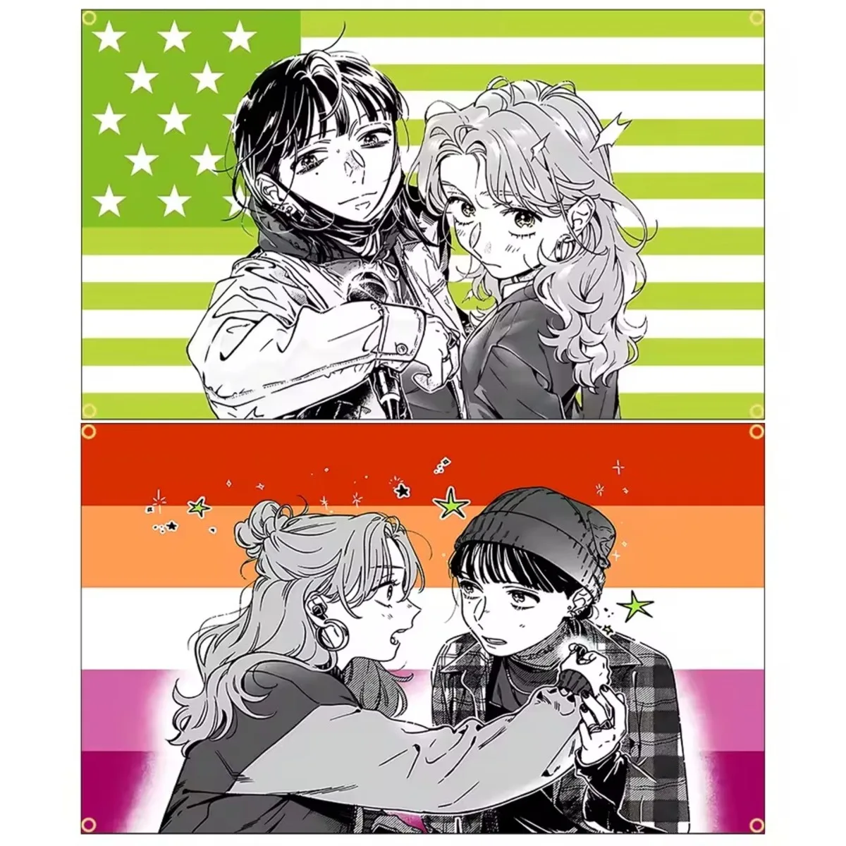 Yuri Gl Lgbtq The Guy She Was Interested In Wasn't A Guy At All Flag Outdoor Banner  Decoration Fade Proof 2x3 3x5 4x6 FT Flags