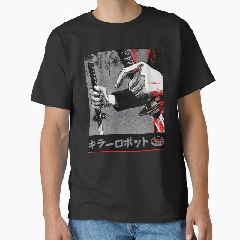 

Samurai Japanese Warrior Urban Vaporwave Style cyberpunk kanji Cyborg Futuristic Art gift T Shirt for men large size tops S-6XL