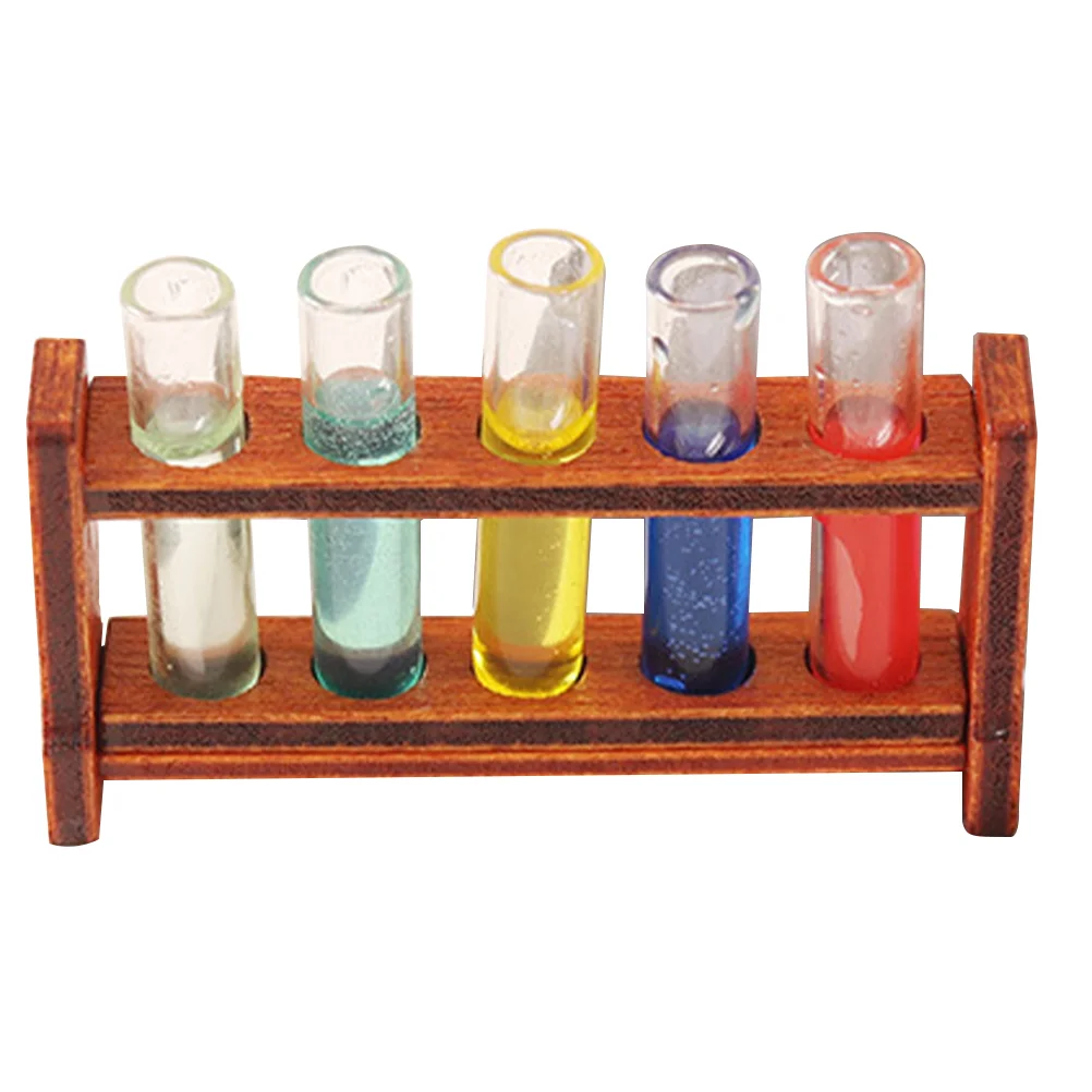 House Mini Test Tubes Rack Toy Room Tiny Accessories Model Decorative Glass Miniature