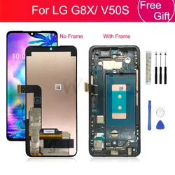 携帯電話用のフレーム付きデジタイザーアセンブリ,lg g8x,thinq,v50s, llmg850emwの交換部品