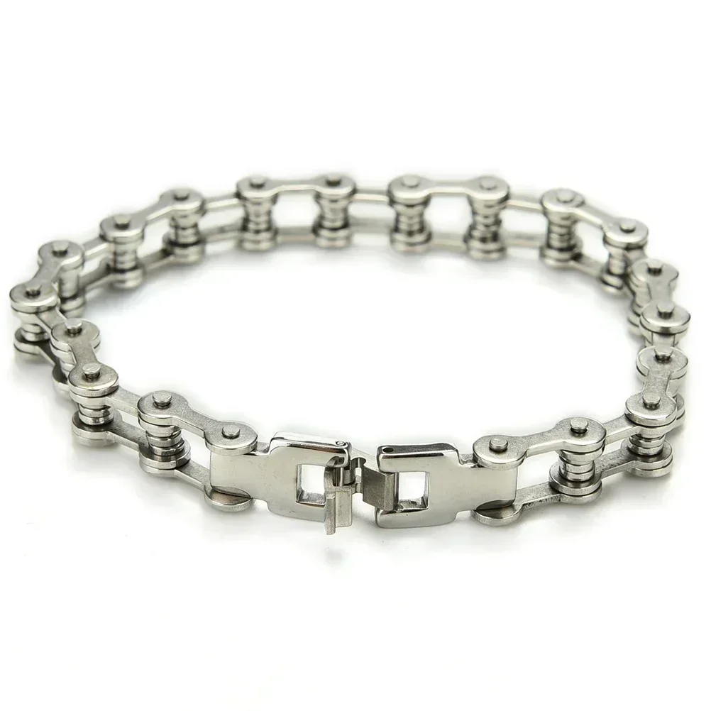 Stainless Steel Biker Chain Bracelet Mens Bracelet Link Chain Motorcycle Bicycle Style Bracelets Fashion Punk Bangles Jewelry