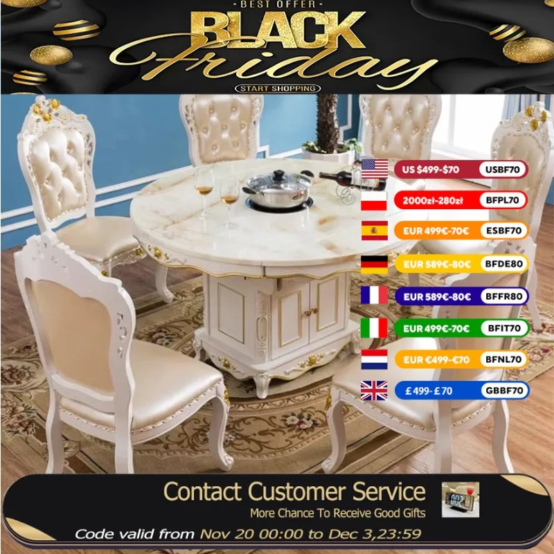 

Dining Living Room Table Luxury Event Rotator Extendable Mobile Dining Table Round Marble Nordic Mesa Comedor House Accessories