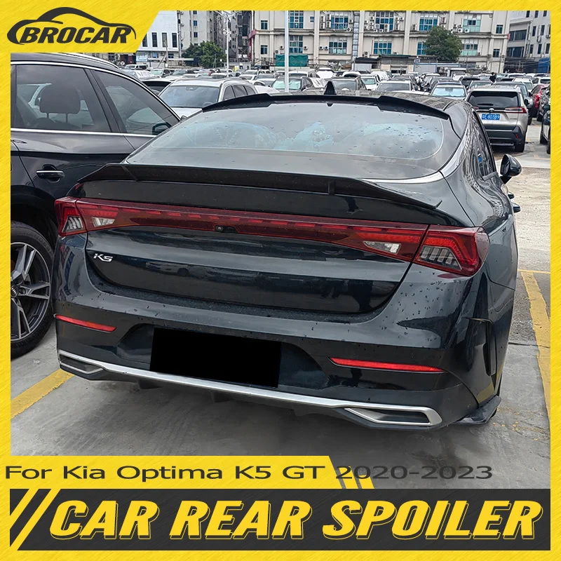 For Kia Optima K5 GT 2020--2023 R Style High Quality ABS Plastic Unpainted Spoiler Roof Spoiler Splitter Trunk Boot Wing Spoiler