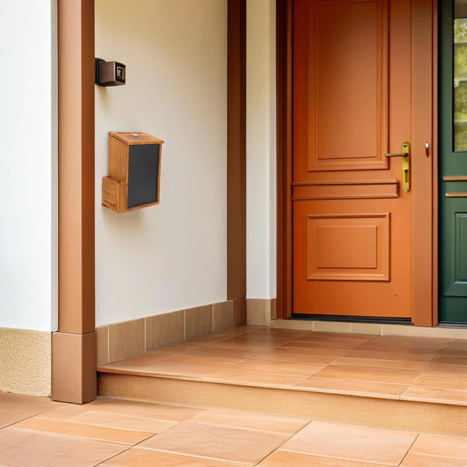 

Solid Wood Wall Mounted Donation Space Saving Wooden Charity Collection Box With Lockable Slot For Churches Offices Public
