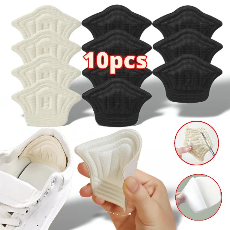 10pcs Heel Insoles for Shoes Patch High Heel Pads Adjustable Size Feet Care Protector Adhesive Back Sticker Shoes Insert Insole