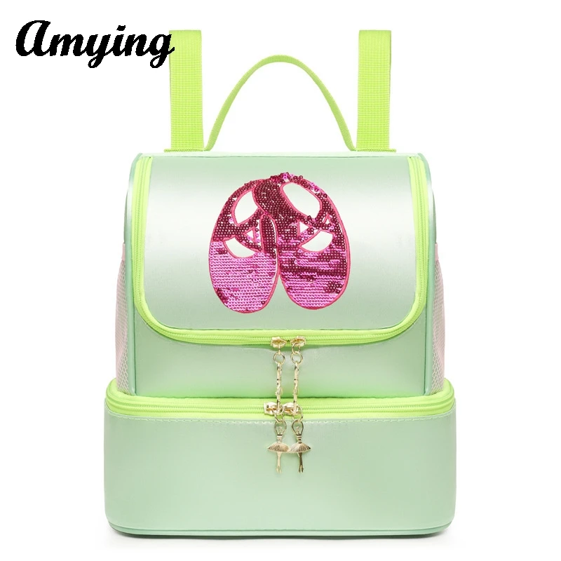 Saco de armazenamento de ginástica latina para crianças, meninas Ballet Dance Backpack, jardim de infância Schoolbag, impermeável Kids Book Bags, novo, venda quente