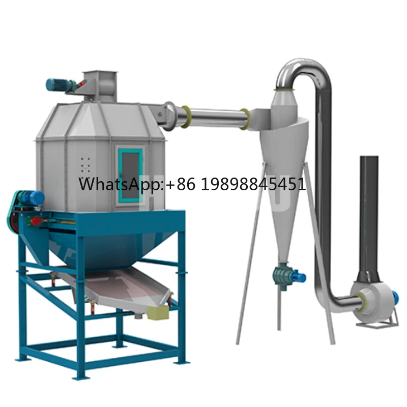 آلة تبريد فضلات القطط تغذية الحيوانات آلة تبريد الكريات المصنوعة من القش