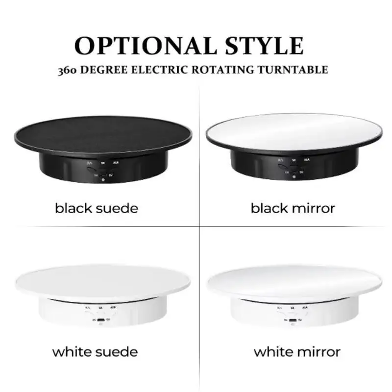 

200 Mm For Video Shooting Turntable, 3 Rotating Speed Photography Show 360 Electric Rotary Products, Christmas Gifts