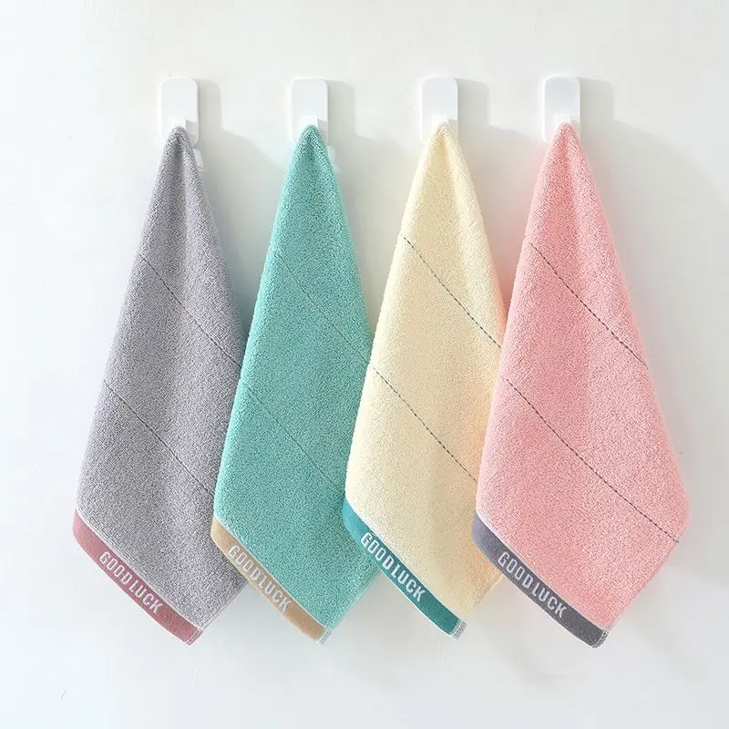 4 Pack Cotton Hand Towels Soft Absorbent Washcloths Multicolor Quick Dry Face for Bathroom Kitchen Hotel Spa Use Adults Kids