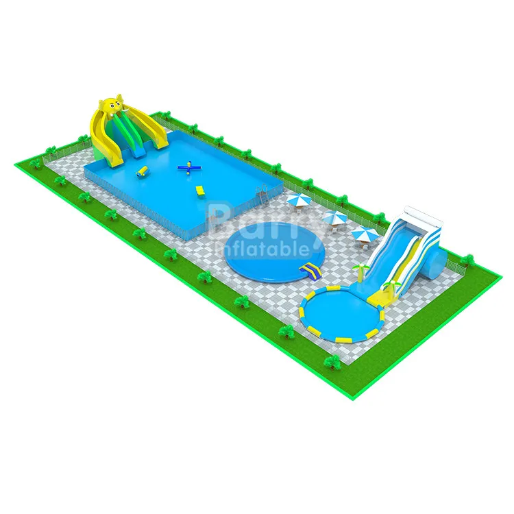 Parque de Atracciones Inflable Móvil Personalizado, Diseño a Medida, Conjunto Completo