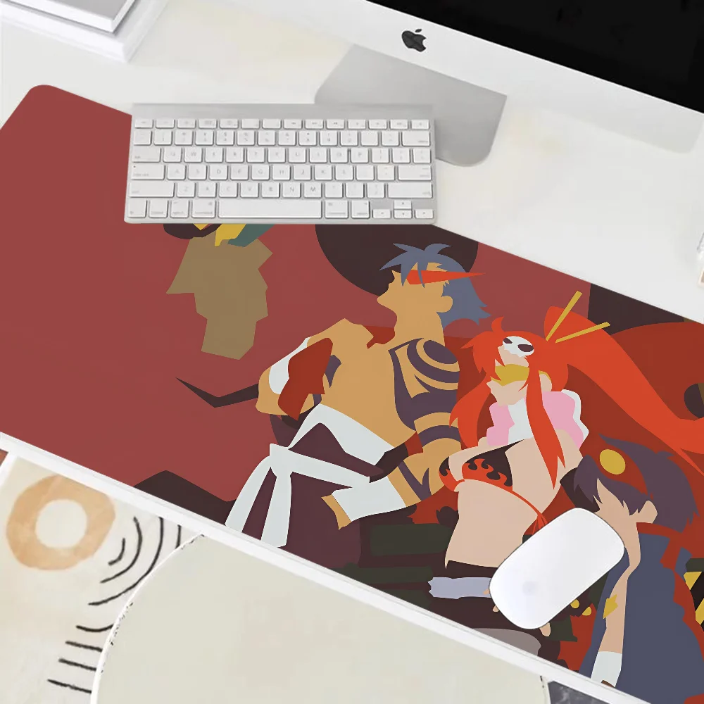 B-Tengen Toppa Gurren Lagann Non-slip Mouse Pad Suitable For Office Computers Laptops E-sports Game Desk Mats XXL Keyboard