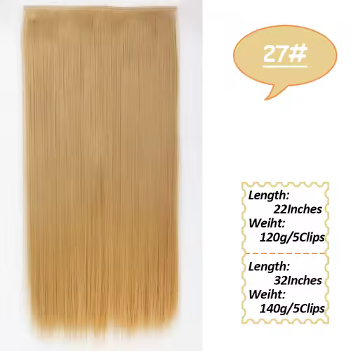 NICESY Synthetic Long Wavy 5 Clips Hair Extensions 22Inch/32Inch Clip On Hair Extensions High Tempreture Fake For Women - Image 39