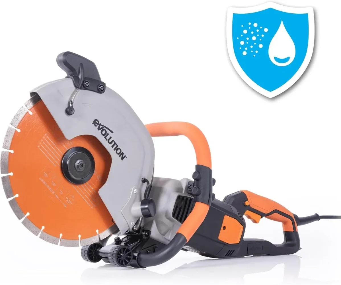 12 Inch Concrete Saw with Water Fed Dust Suppression (Aka Circular Saw) Electric,No Gas, 4-1/2