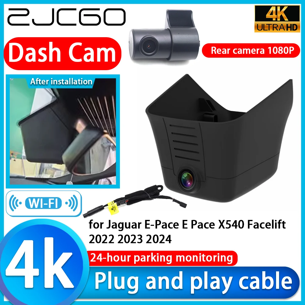 Video Recorder 4K UHD Plug and Play DVR Dash Cam for Jaguar E-Pace E Pace X540 Facelift 2022 2023 2024