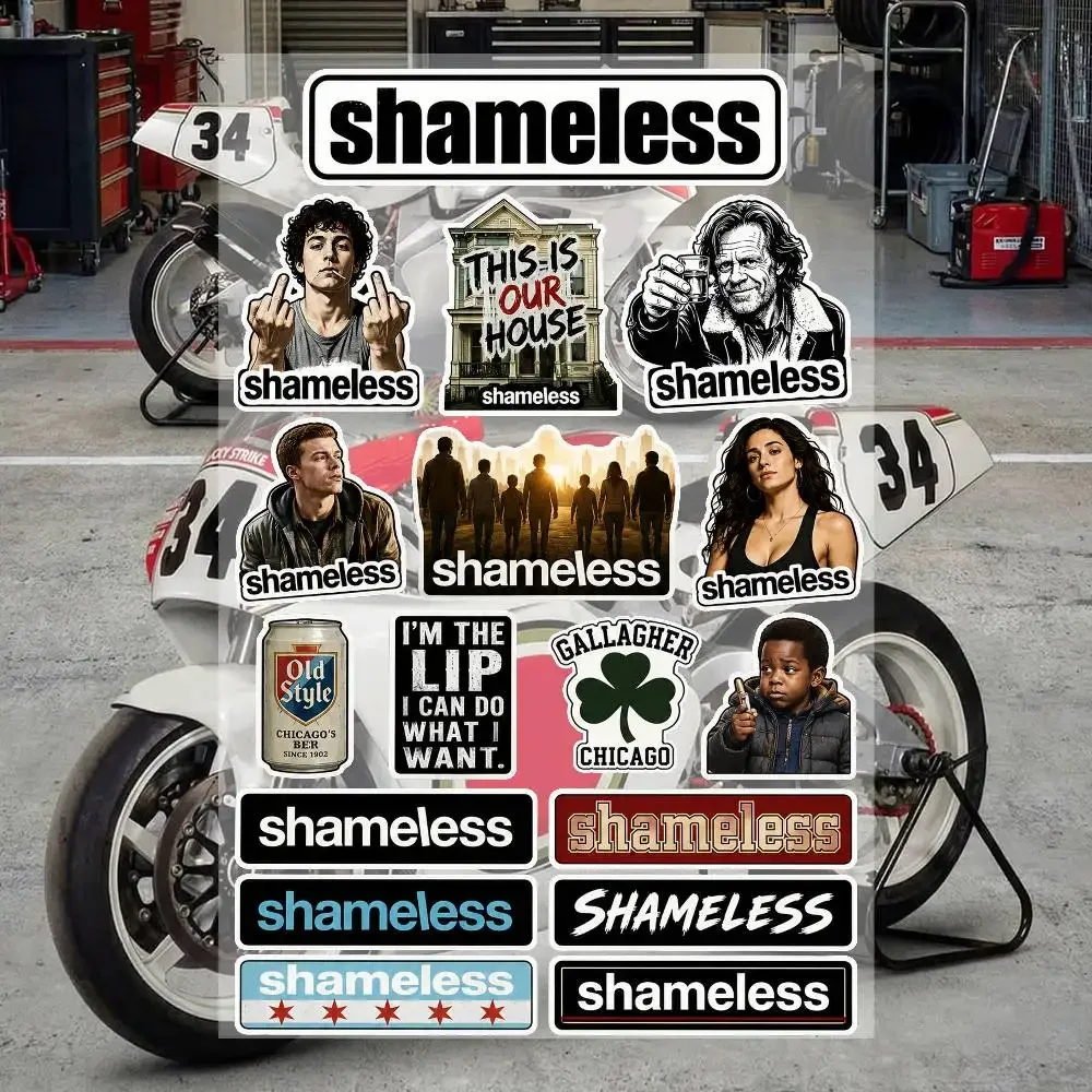 

S-Shameless Aesthetic Graffiti Stickers Waterproof PVC Decals For Motorcycle Skateboard Car Helmet Notebook DIY Decoration