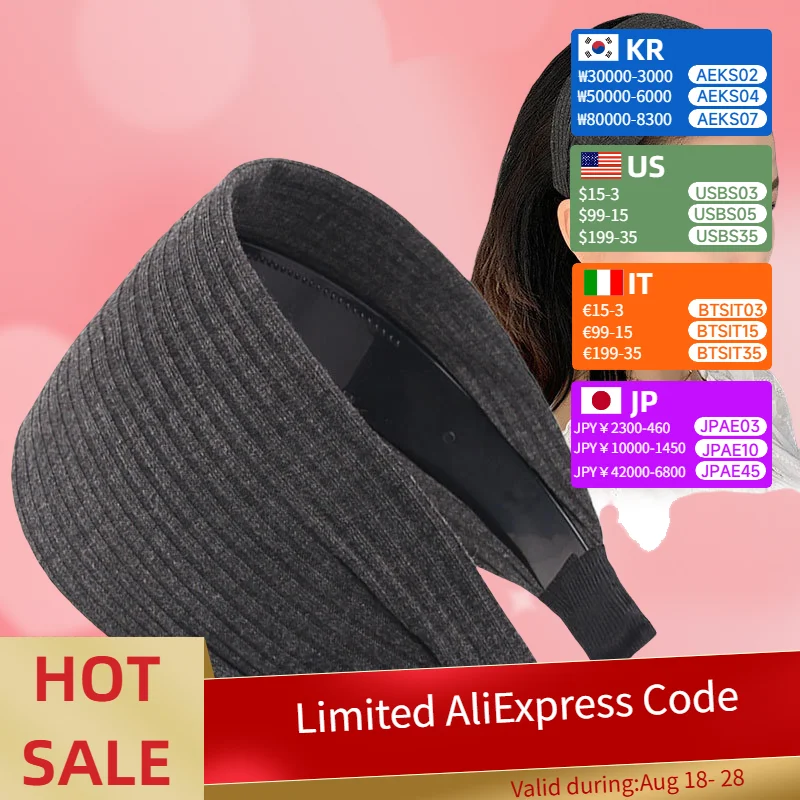 

Black Wide-brimmed Headband Toothed Non-slip Hair Band White Hair Sports Makeup Headbands for Women Diademas Hairband