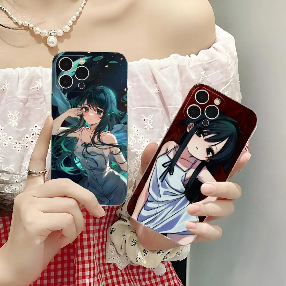 Saya no Uta حافظة هاتف محمول لهاتف آيفون 16 15 14 13 12 11 X XR XS 8 6 Pro Max Plus غطاء صغير شفاف اللون غطاء فاخر جميل