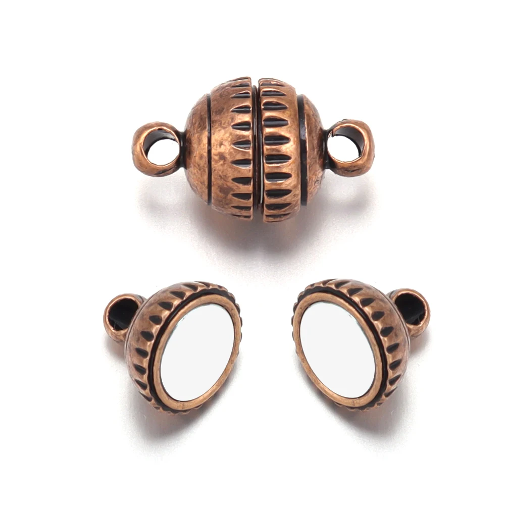 Magnetic Copper Clasps 5Sets Round Copper Clasps