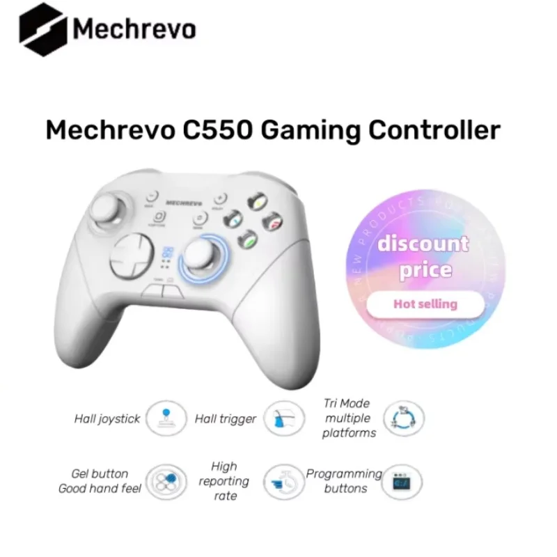 

Беспроводной игровой джойстик Mechrevo C550, джойстик с триггером холла, тактильные кнопки, переключатель для ПК, Android, Ios