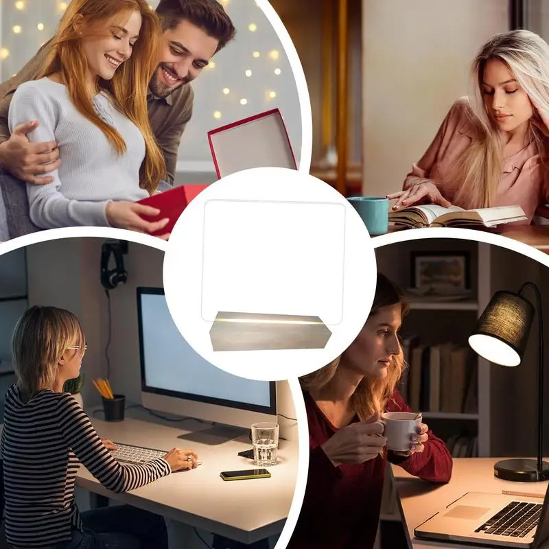 LED-verlichtingsbord Houten basis Droog uitwisbaar prikbord Memobord met licht Oplichtend bord Creatief schrijfbord verlicht