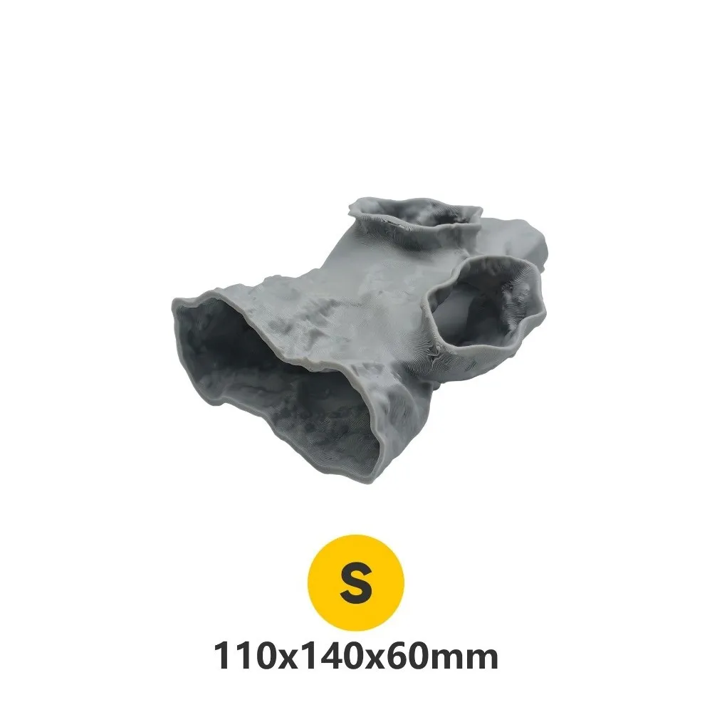 New Highly Simulated Aquarium Fish Tank Nature 3D Printing Reptile Shelter Landscape Rock Cave Fish Shrimp Reproduction Hideout