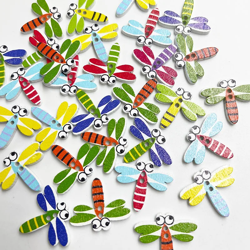 50pcs Mix Butterfly 2 holes Buttons Kid' Baby Sewing Craft WB354