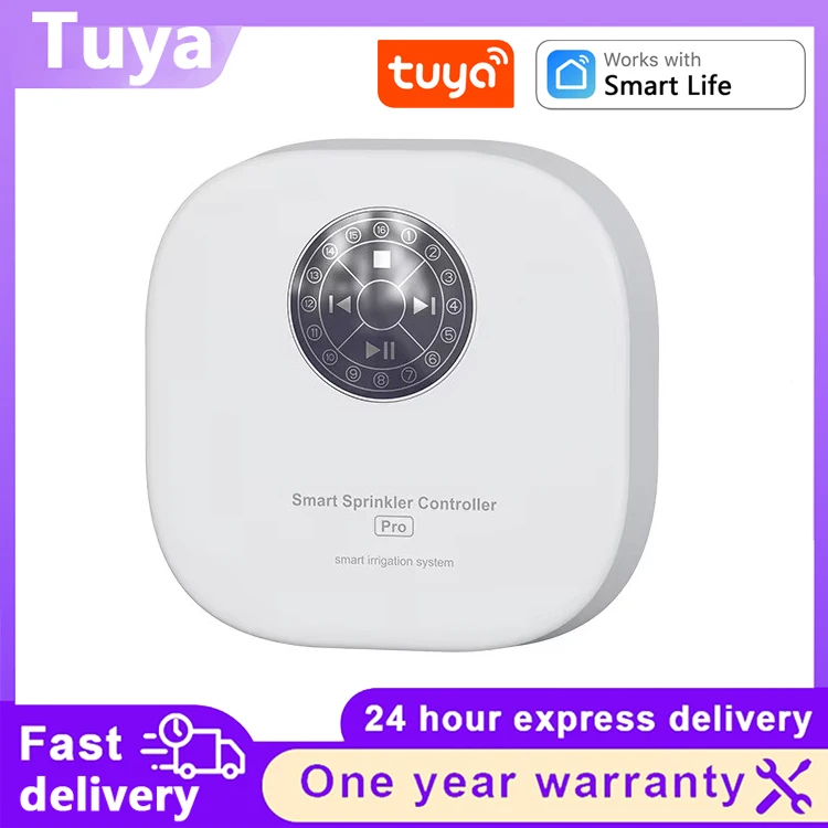 Tuya WiFi Smart Sprinkler Controller 16 Zones Irrigation Timer Remote Control Auto Watering for Garden