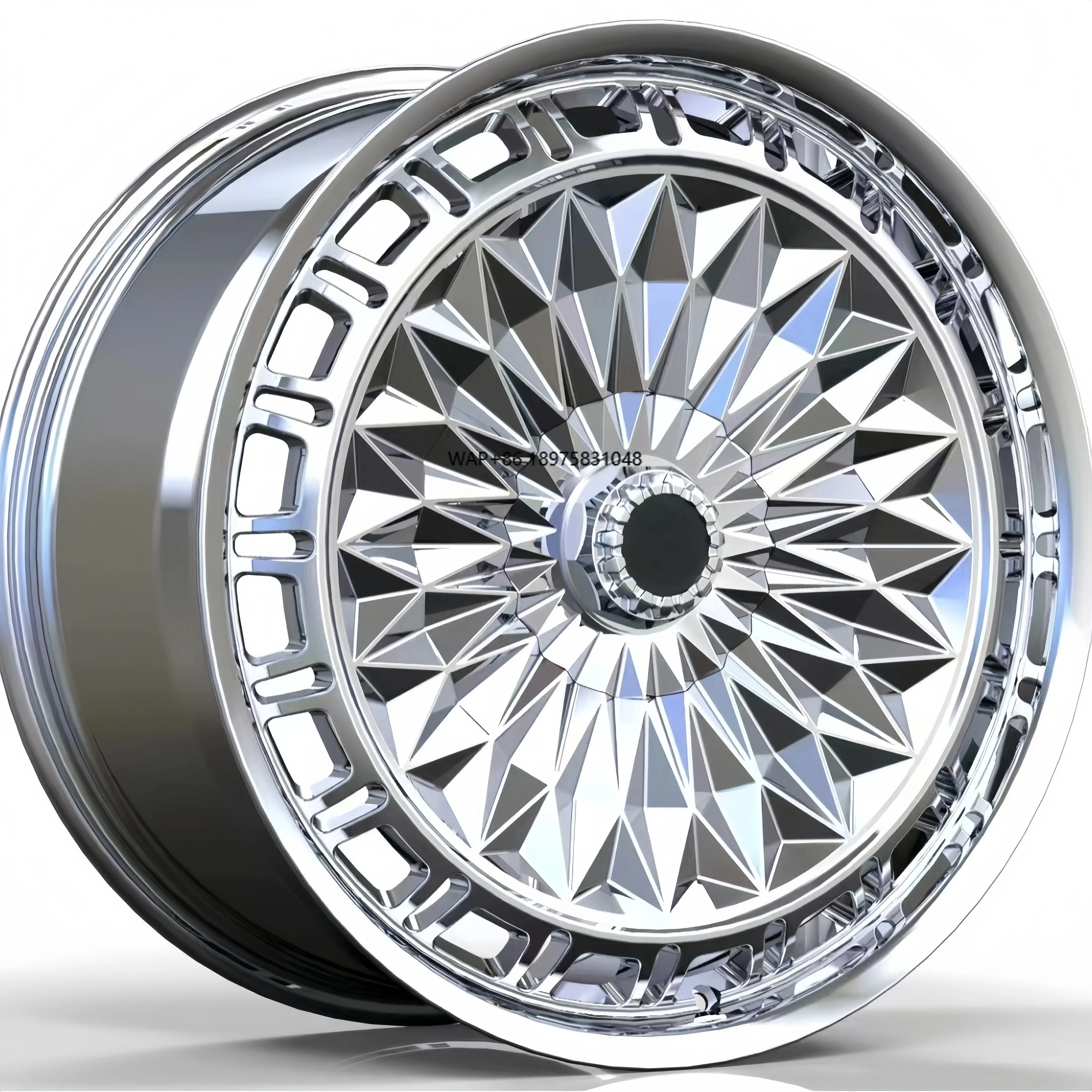 

Custom Forged 18 19 20 Inch Hyper Gloss Silver 6061-T6 Aluminum Alloy Wheel with Powder Coating Finish forged wheels