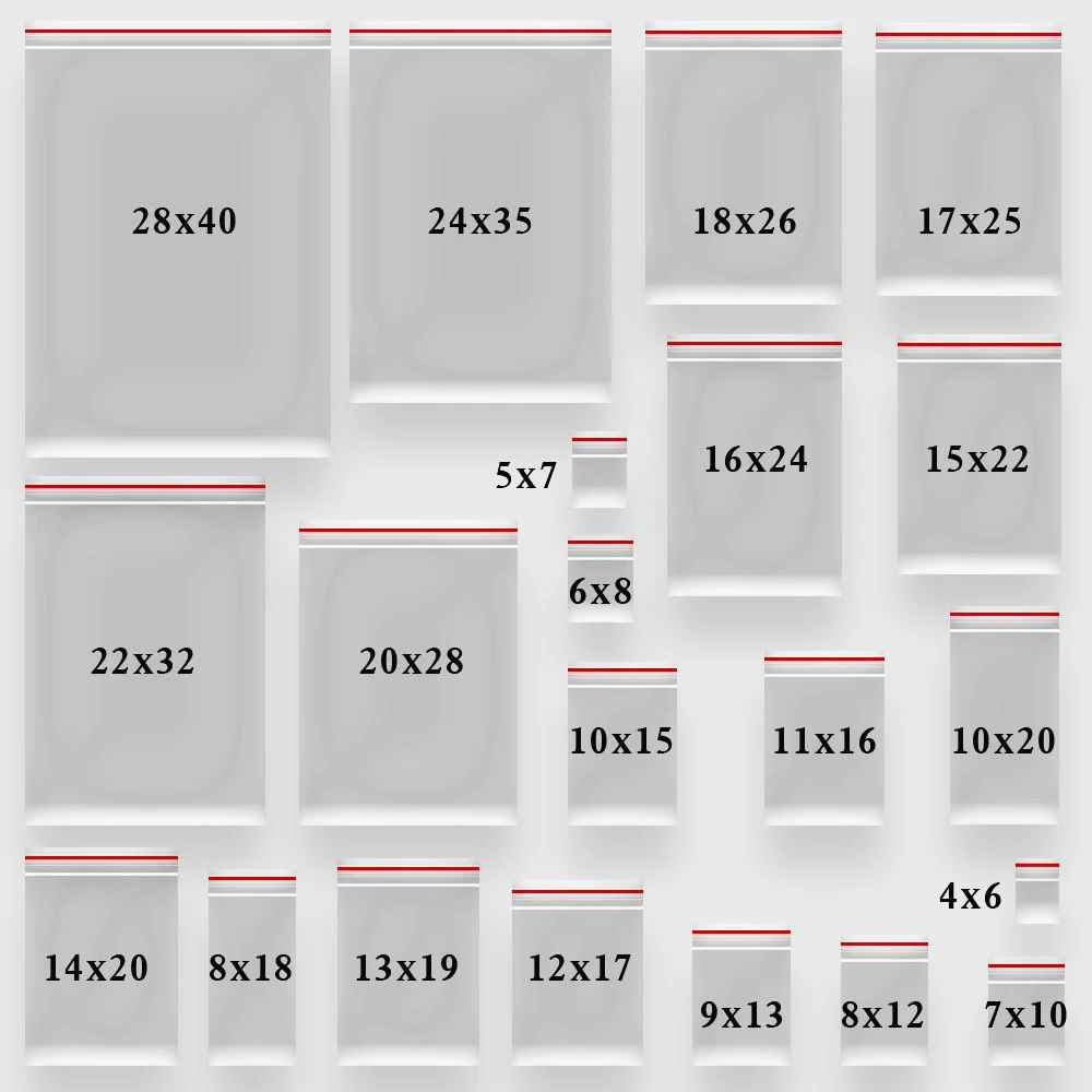 100 Stück 0,05mm Dicke transparente wieder versch ließbare Reiß verschluss Poly beutel Kunststoff wieder versch ließbare Aufbewahrung Lebensmittel