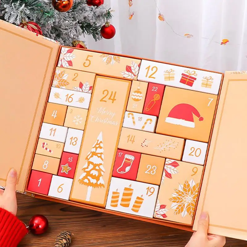 Calendario dell\'avvento DI natale confezione regalo calendario conto alla rovescia DI 24 giorni scatole con numeri DI cartone vuote riempibili DI Y