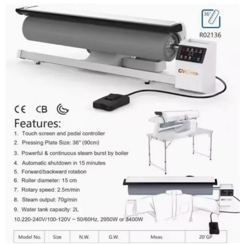 

900mm Easy-Operated Roller Ironing Machine – Professional Rotary Steam Press for Time-Efficient Ironing