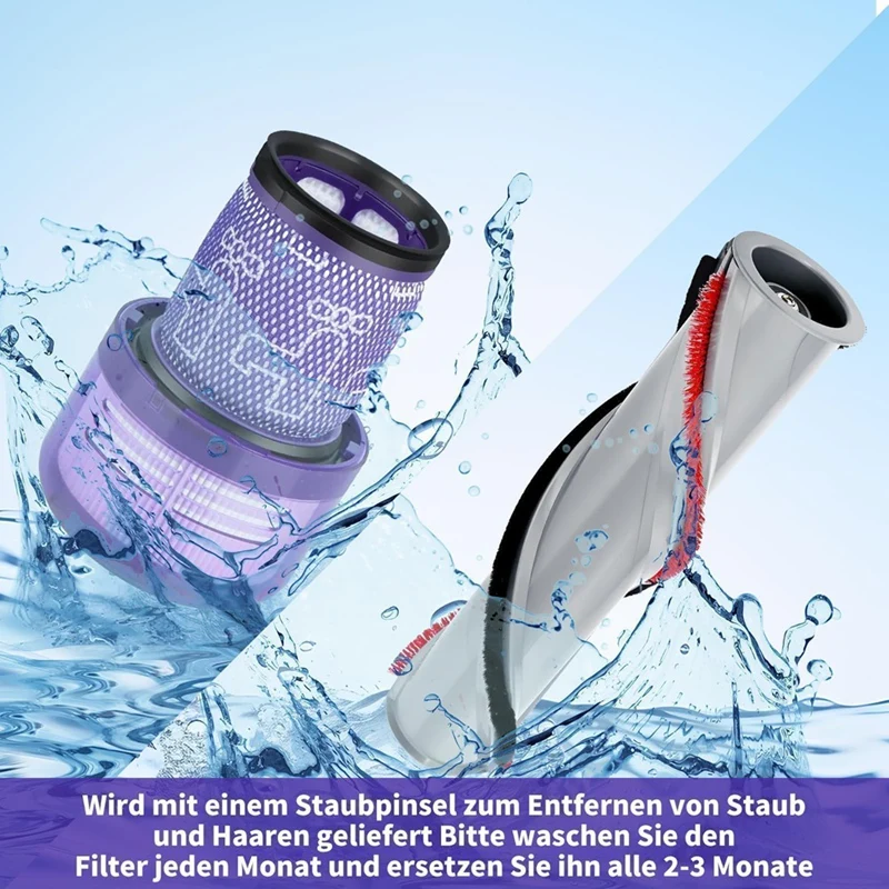 Sunflo peças de reposição filtro v11 para dyson, escova para aspirador de pó dyson série v11, acessórios de escova de substituição