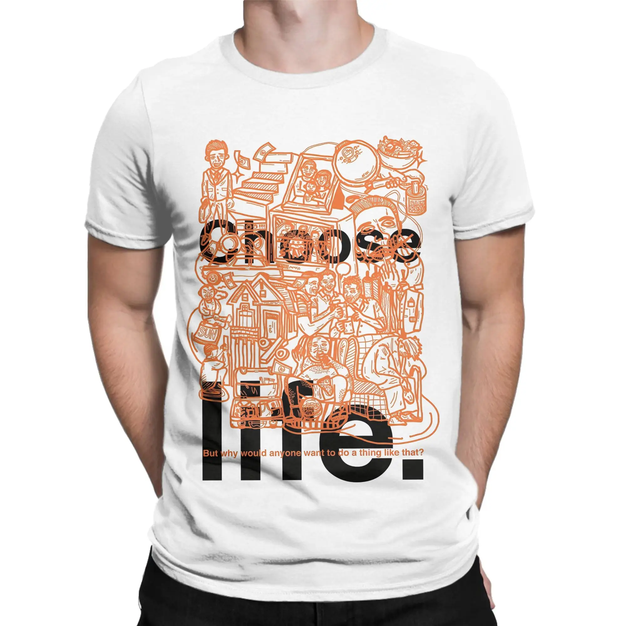 Vintage T Shirt Summer Trainspotting Film  Hipster T Shirts  Pure Cotton Tshirt for Man Awesome Print Short Sleeve Tees