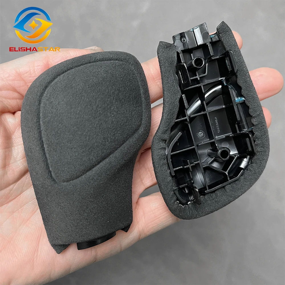 Perilla de palanca de cambios de ante negro, cubierta lateral, emblema DSG, embellecedor para VW Golf 6 7 R GTI Passat B7 B8 CC R20 Jetta MK6 GLI