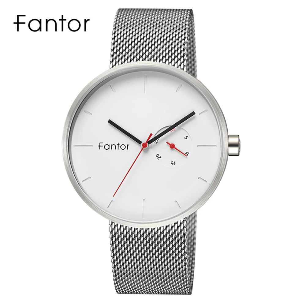 Fantor Casual Minimalist Men Watch Top Brand Luxury Japan Quartz Wristwatches High Quality Slim Thin Leather Watch for Man