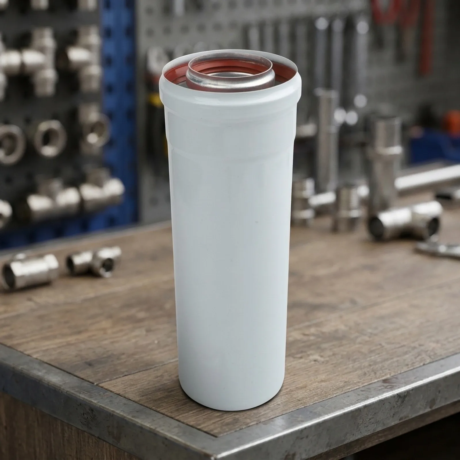 Gas Fired Heating Flue Pipe PP Plastic Construction Dual Layer Durability 10 10 20cm Temperature Adaptive Seals