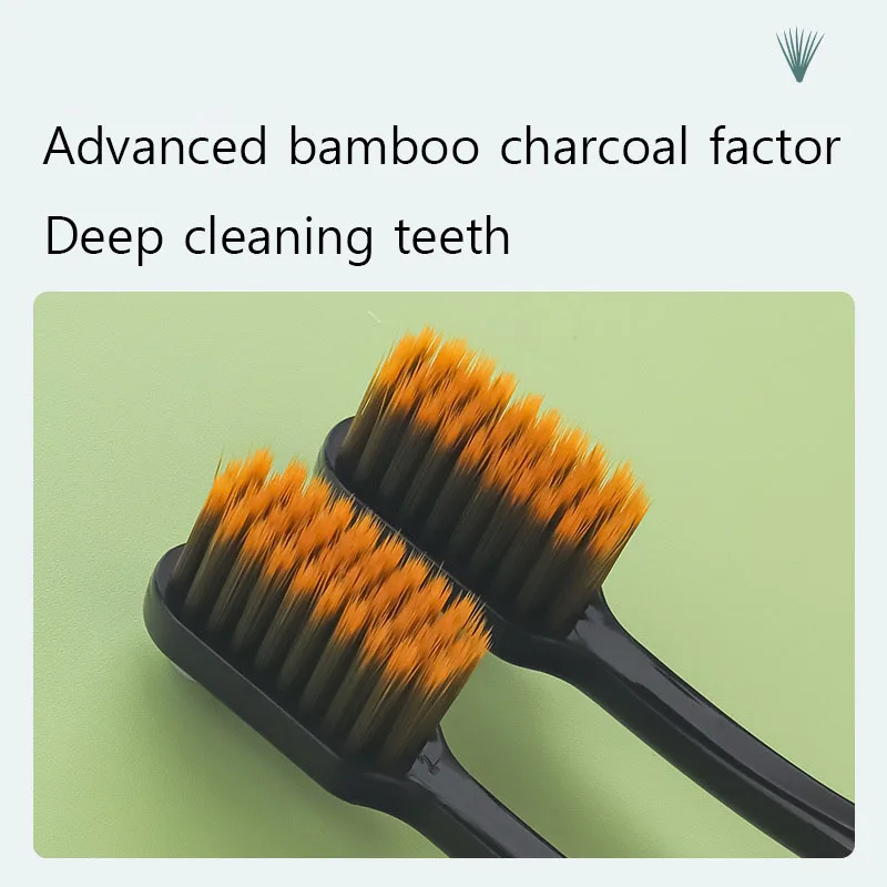 

Bamboo Charcoal Soft Bristled Toothbrush For Adults Household Daily Cleaning Toothbrush Couple Oral Gum Protection Dental Tools
