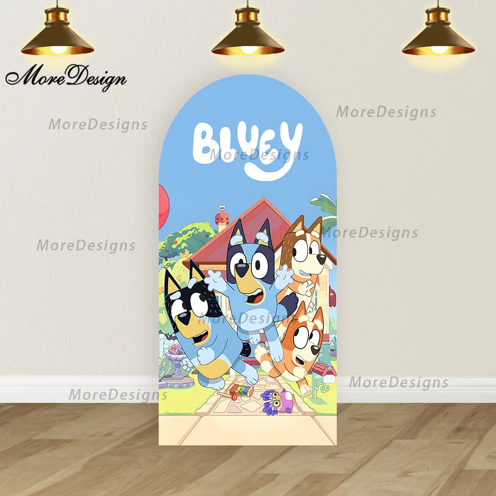 Arc de dessin animé Bluey, arrière-plan de Photo, décoration de réception-cadeau pour bébé, couverture arquée pour fête d'anniversaire pour enfants, accessoire Photo