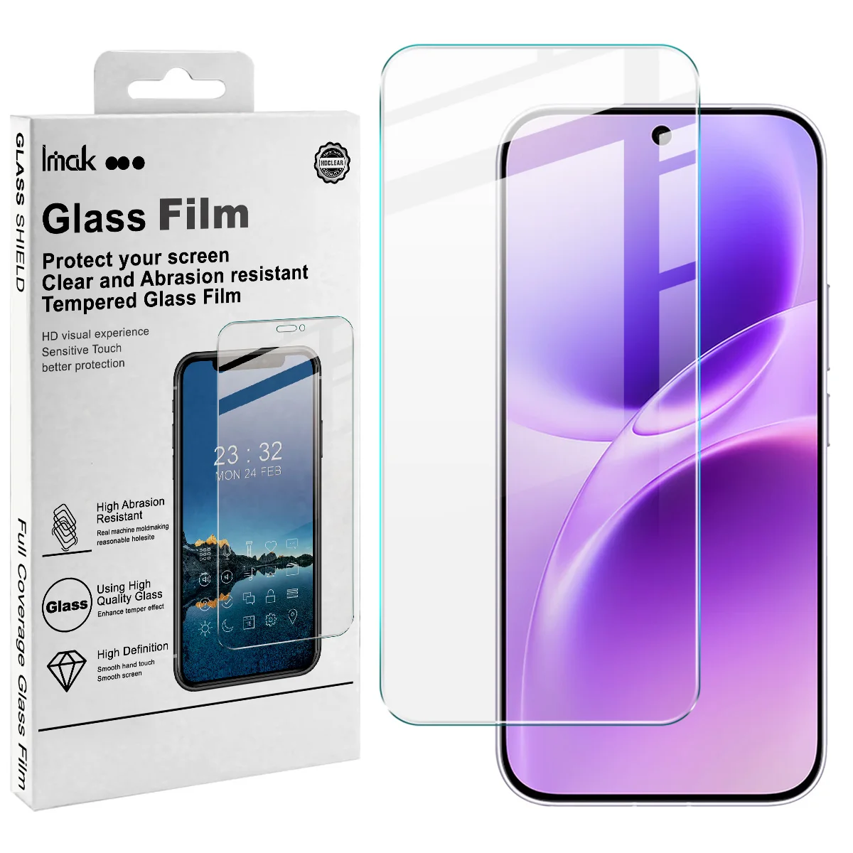 

IMAK H защитное стекло для Vivo S50 Pro Mini 5G Защитная пленка с поддержкой сканера отпечатков пальцев