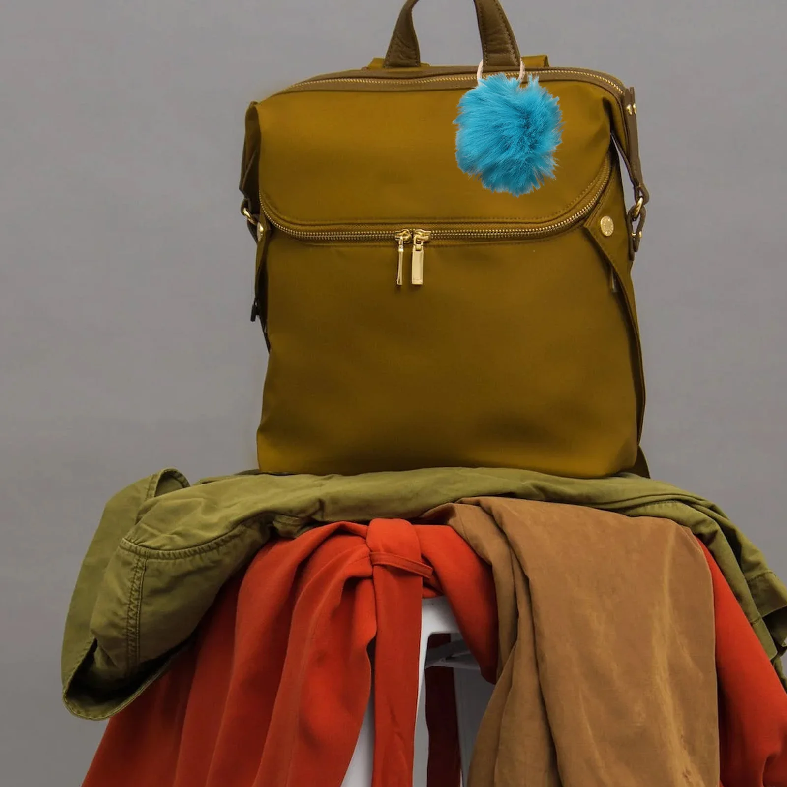 

30Pcs Pom Poms Keychains Faux Rabbit Ball Charm Lightweight Cute Bag Pendant Key Chain Accessories for Backpack Car Keys