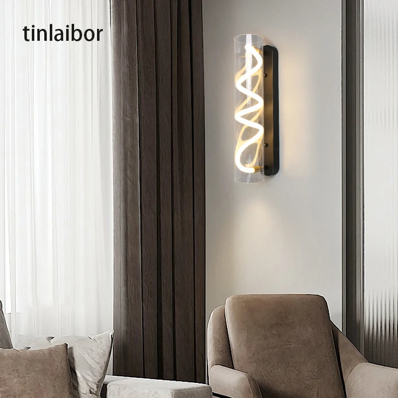 

Nordic minimalist modern creative Art Wall lamp, Living room bedroom bedside lamp,Designer style wall light